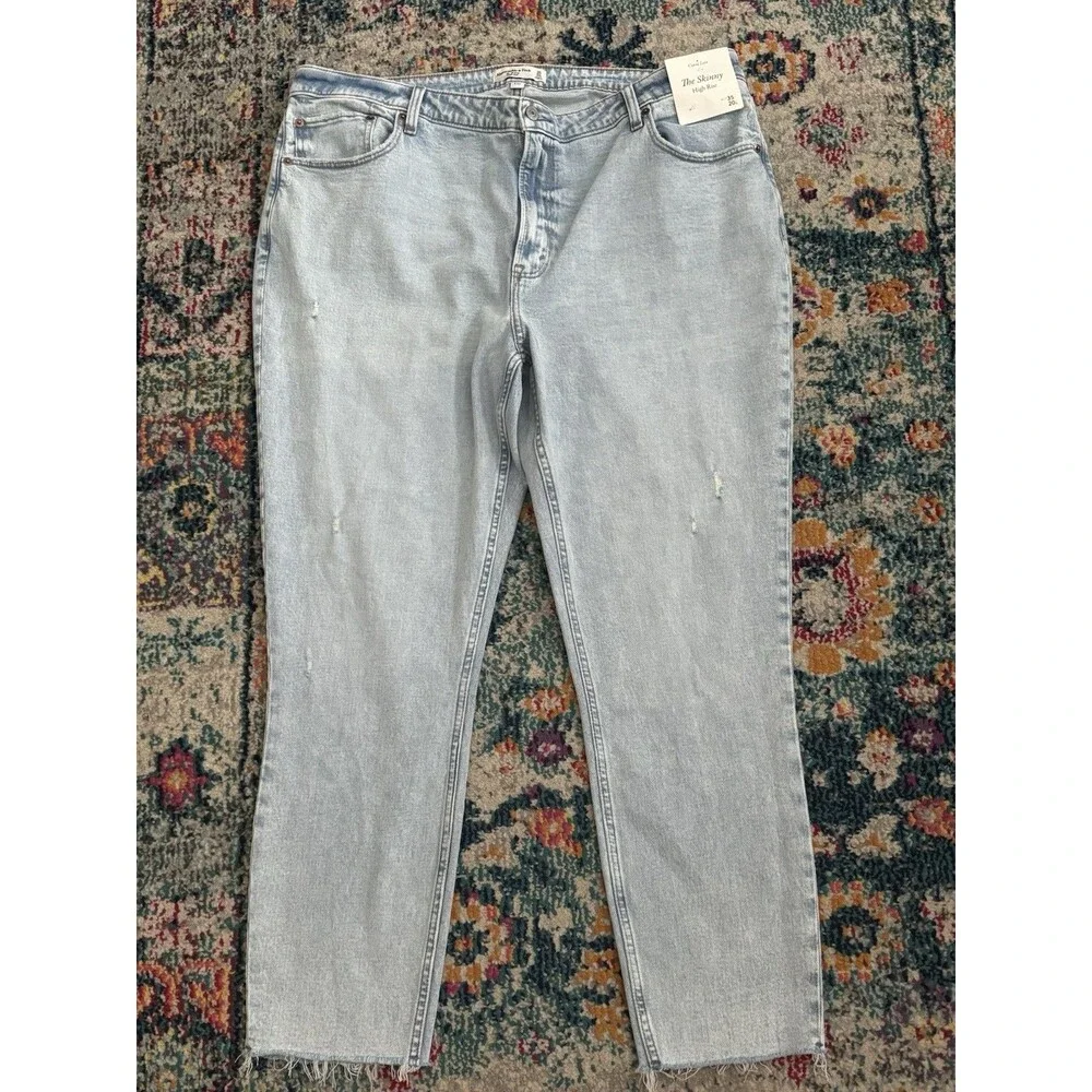 NEW Abercrombie & Fitch The Skinny High Rise Curve Love Jean 35/20L